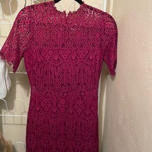 Wine colored lace dress